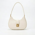 Half-Moon Curved White Bag